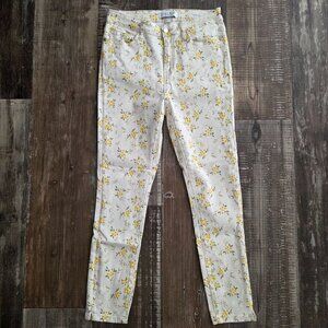 Judy Blue Mid-rise Floral Print Skinny Jeans Size 7/28